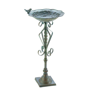 Speckled Green Bird Bath - The Fox Decor